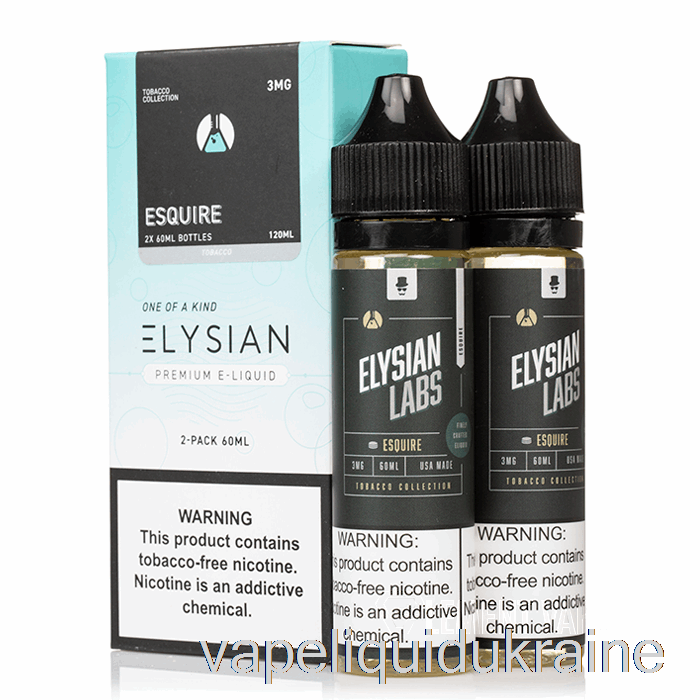 Vape Liquid Ukraine Esquire - Elysian Labs - 120mL 0mg